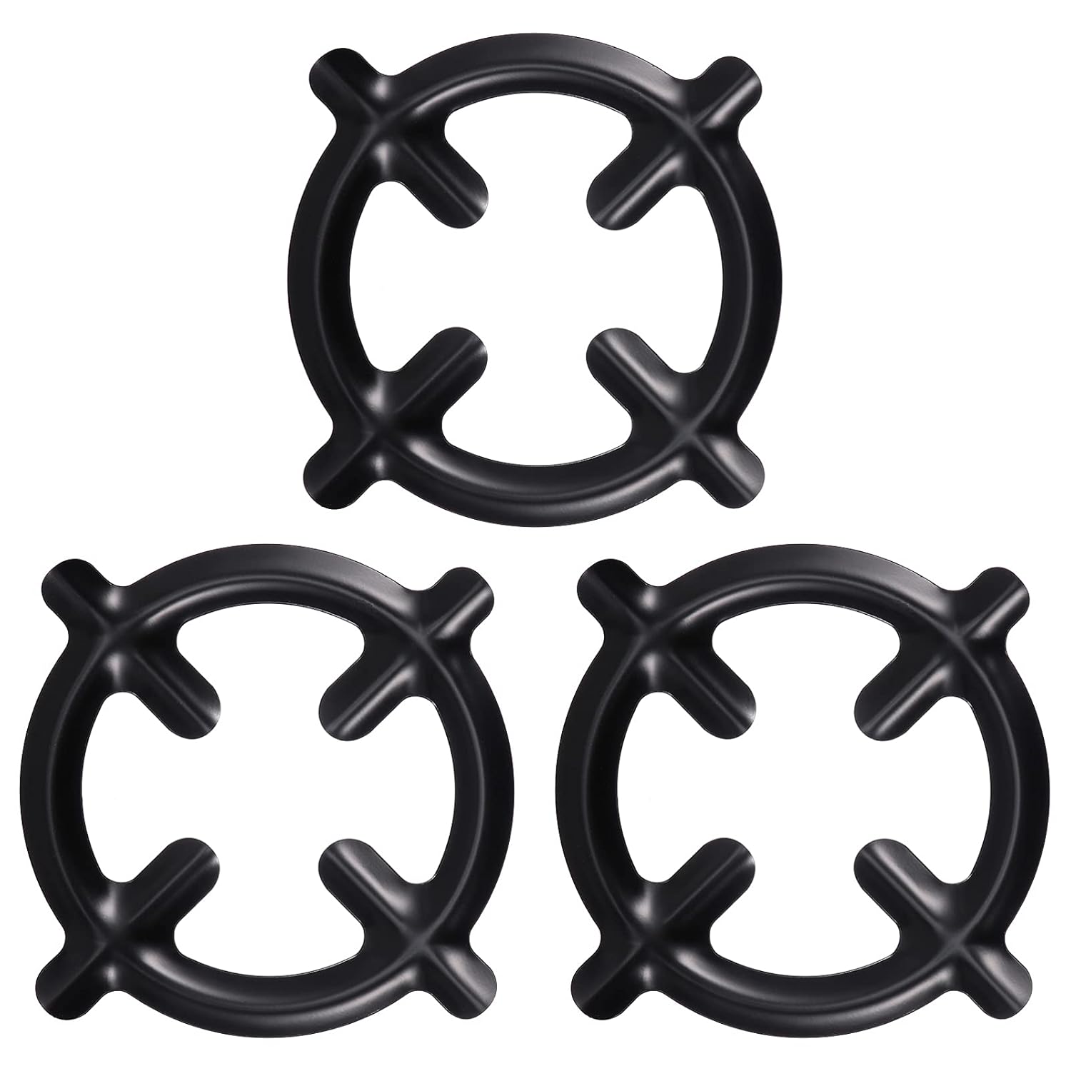 UPKOCH 3pcs Iron Moka Pot Stands Holder Gas Ring Reducer Round Pot