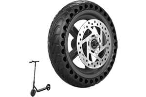 ELKATECH | Gotrax Wheel replacement and Xiaomi M365 electric Scooter | Solid Tire with hub and Brake-Disc | Honeycomb Wheel Compatible Mijia1s gotrax gxl V2/gotrax XR and 8,5 inch