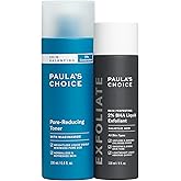 Paula's Choice 2% BHA Liquid Exfoliant & Skin Balancing Toner, Minimizes Clogged, Enlarged Pores with Salicylic Acid & Niacinamide, for Combination & Oily Skin, Fragrance-Free, Set of 2