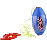 ECHTNATAV Zoom Ball Pe, Parent Child Interactive Gameplay Two Person Cooperative Shuttle Pulling Ball with Ergonomic Handle for Kids Boys Girls Indoor Outdoor 7.1x3.9inch