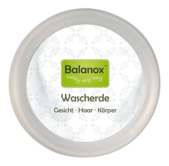 Balanox Wascherde Reiseset | biologisch abbaubare Outdoor seife | Rein minerlaisch, Vegan | 1 Tiegel + 40g Weiße Wascherde