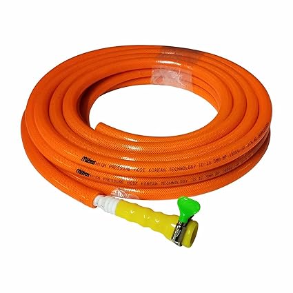 MITRAS 3 Layered High Pressure Hose Pipe (12.5mm ID - 5mtr) for Gardening, Bike/Car Wash, Gases, Pesticide Spray, Air Hose, Water Delivery with 1/2