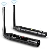 Donner 2PCS DMX512 DMX Dfi DJ 2.4G Wireless 1 Receiver with Light Dome&amp; 1 Transmitter Stage Lighting Control (Black)