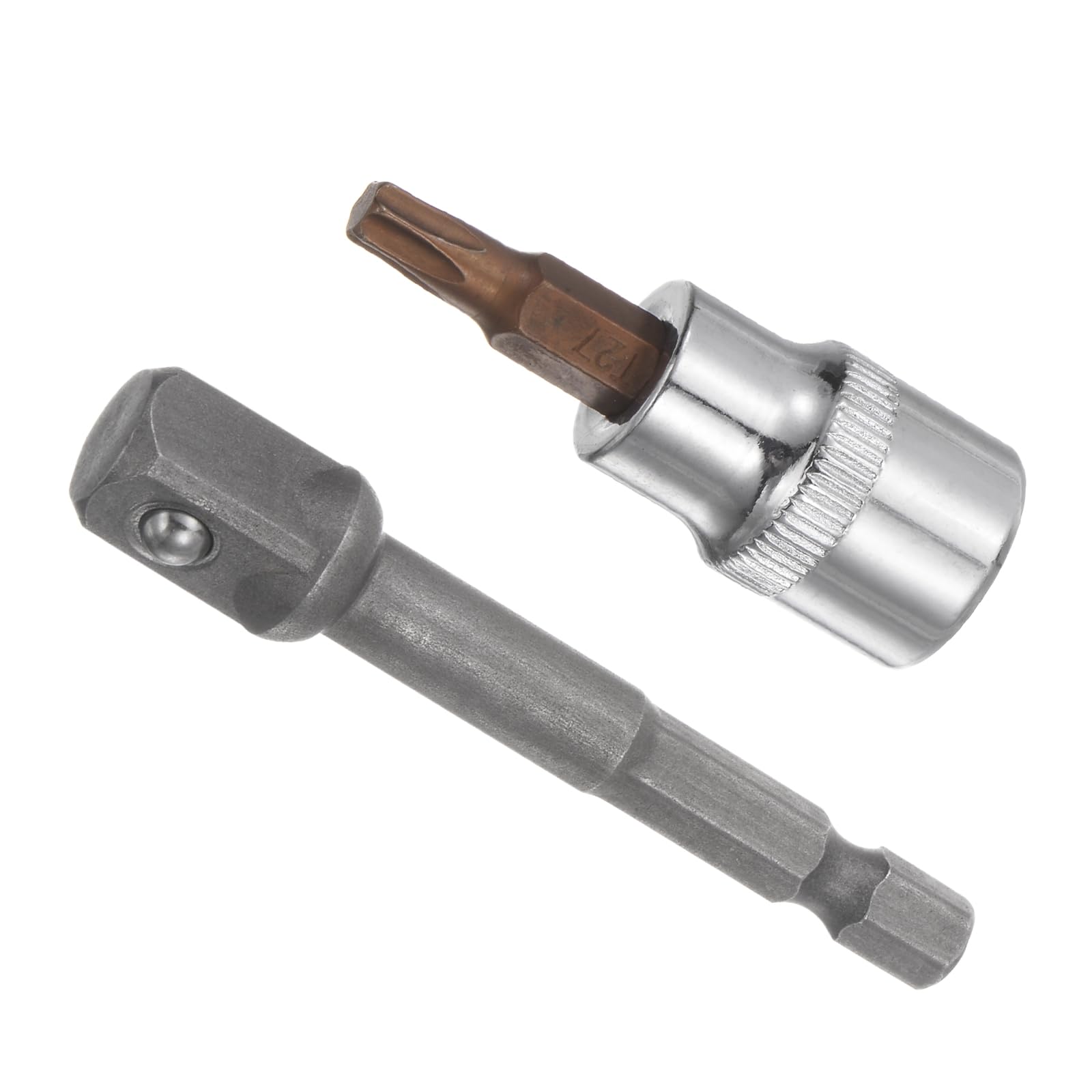 CoCud Torx Bit Socket, T27 Bit 3/8" Drive 2" Length, CR-V Socket with Socket Extension - (Applications: for Fastener Application)