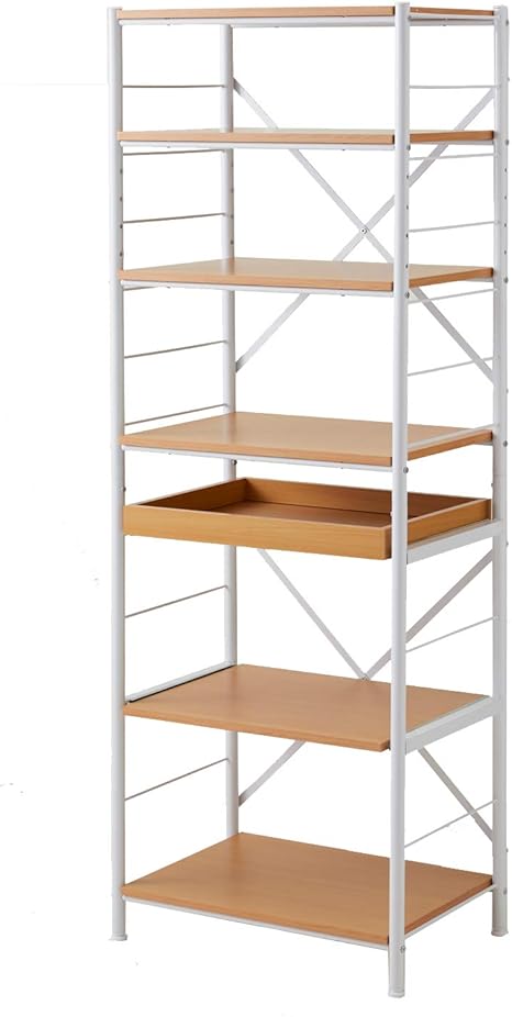 Amazon 生活雑貨 キッチンラック ラック スライドトレー付き 幅60 5cm レンジ台 レンジボード レンジラック キッチンボード 食器棚 家電収納 大型レンジ対応 北欧 キッチン レンジ収納 ナチュラル 大型 土日出荷対応 レンジボード オンライン通販