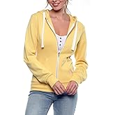 Urban Look Womens Active Long Sleeve Fleece Zip Up Hoodie with Plus Size