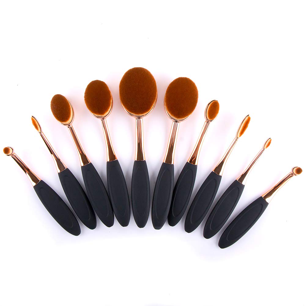 UNIMEIX 10 Pack Blending Brush for Card Making Crafting Ink Blender Brushes Set Tool Paper Background Brush Drawing (Rosegold)