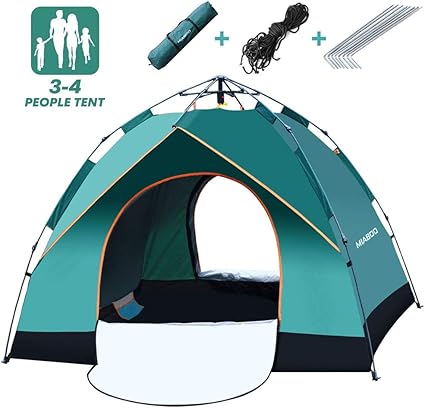 Amazon.com: Tienda de campaña MIABOO, tienda de campaña para 3-4 personas, para la familia, playa, parabrisas, protección contra rayos UV, incluye bolsa de transporte: Sports \u0026 Outdoors