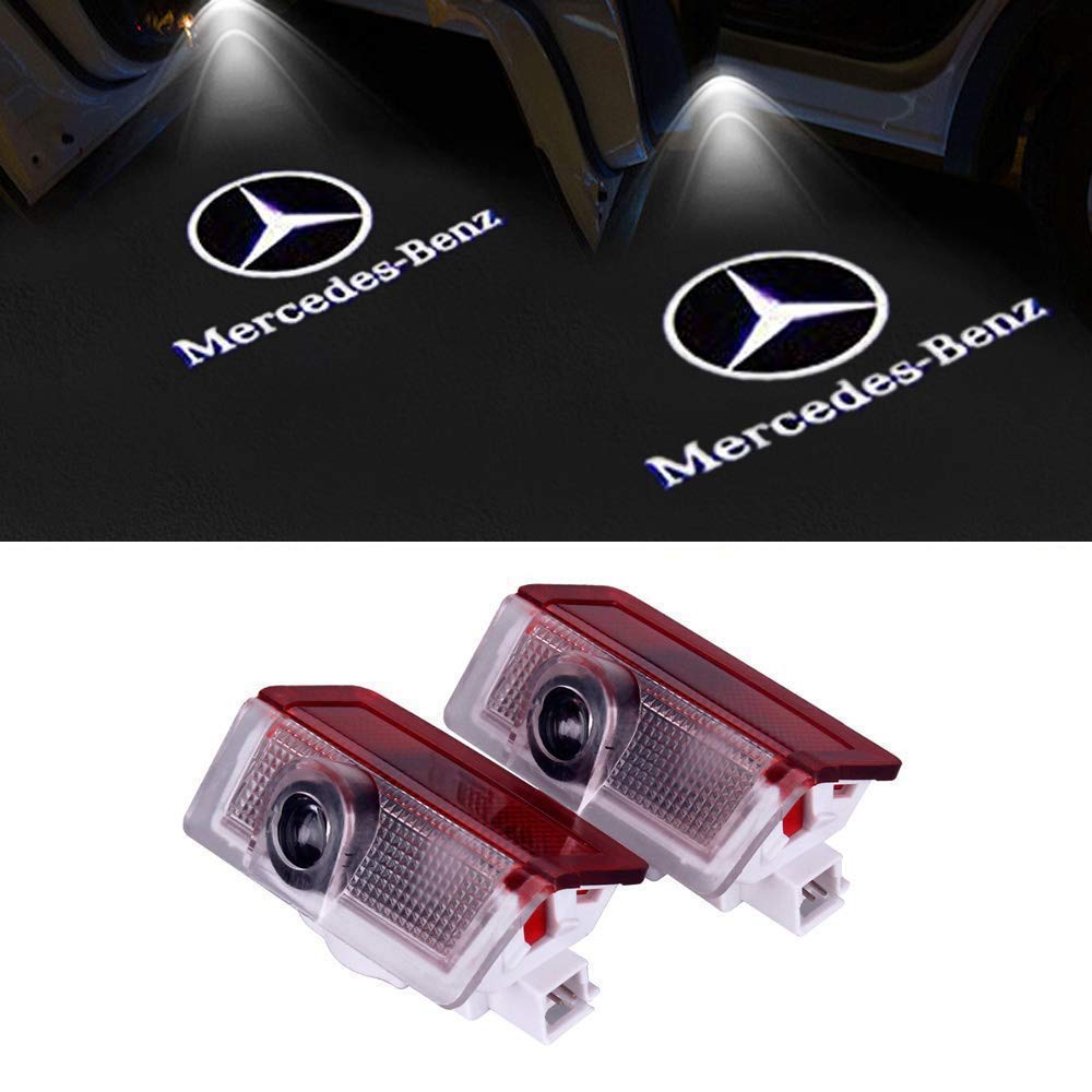 Likecar 2 Pcs Car Door Logo Projection Ghost Shadow Light Welcome Lamp Light For Benz Benz C Class Parts Automotive