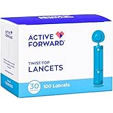 Active Forward Blood Glucose Lancets, 100 Count | 30 Gauge Ultra-Thin Needle