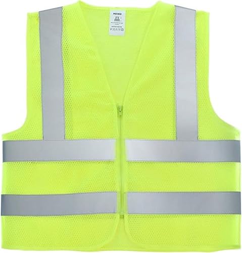 Neiko High Visibility Safety Vest ANSI Class 2, No Pocket, Neon Yellow ...