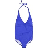Victoria's Secret Pink Swim One Piece Halter Swimsuit (L, Blue)