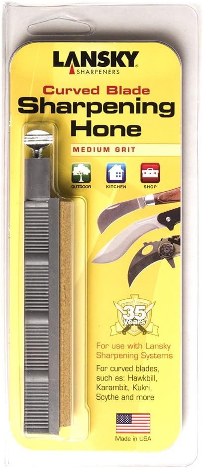 Lansky Sharpeners Medium Curved Blade Hone, Yellow