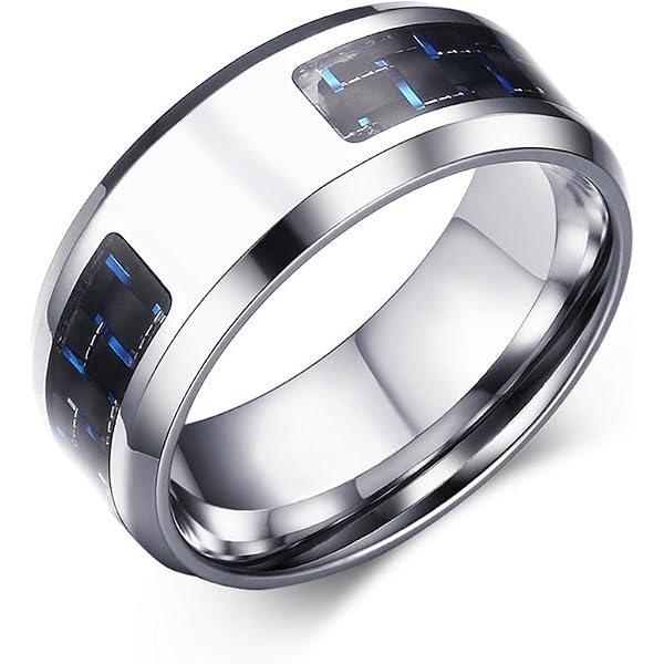 Men's 8mm Domed Tungsten Ring – Laser Engraved Baseball Design, Polished Finish - View #9