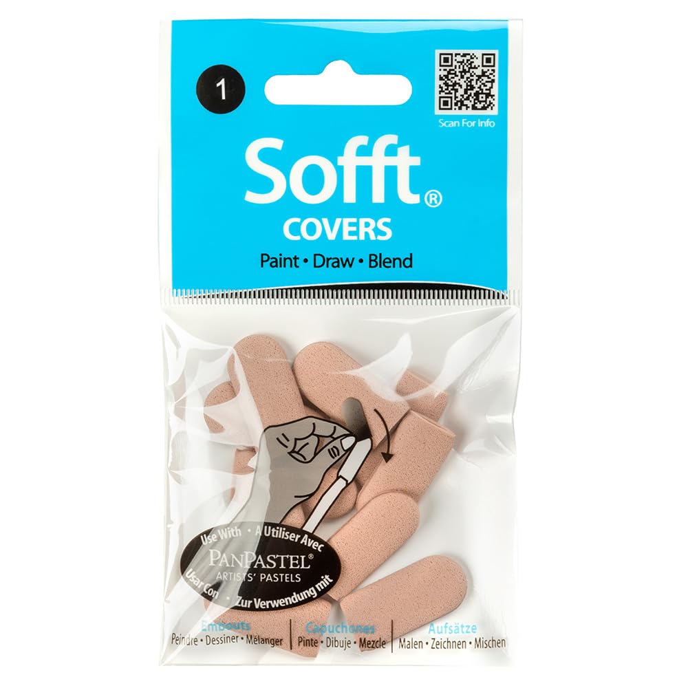 PanPastel Sofft Artists Sponge Covers No 1 Round, foam, Beige, 10 Count (Pack of 1)