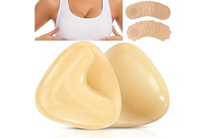 FurttBlem Double Sided Sticky Bra Inserts,Invisible Adhesive Push up Bra Pads, Stick on Bra for Sports Bra,Bikini Swimsuits (