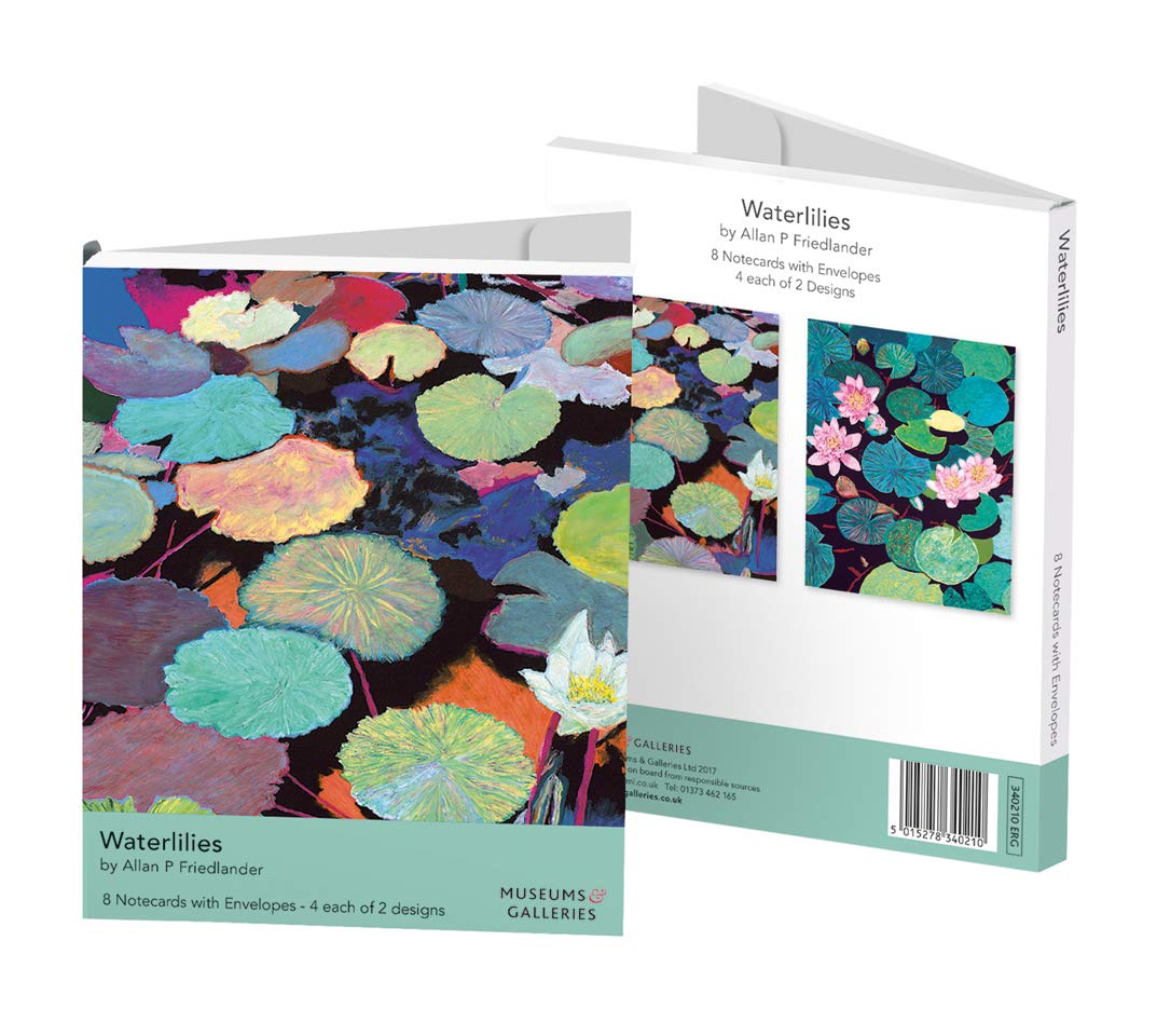 Allan Friedlander Waterlilies Set of 8 Art Notecards Wallet (13.7 x 16.7 cm)