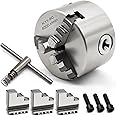 Yunnergo K11-80 Self Centering 3 Inch Lathe Chuck 4000 r/min 3 Jaw Comes with a Set Jaw