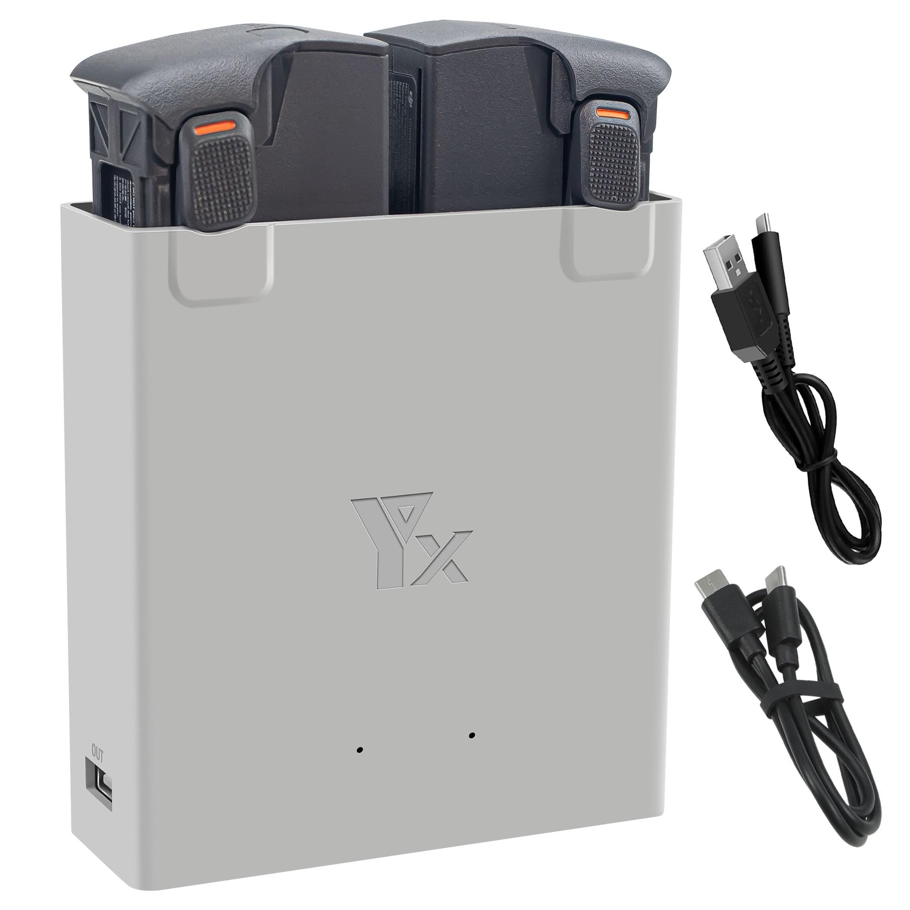 LYONGTECH Two-Way Battery Charger Hub with Storage Charge for DJI Avata 2 Drone,Charging Dual Batteries in Sequence,Charge Accessories