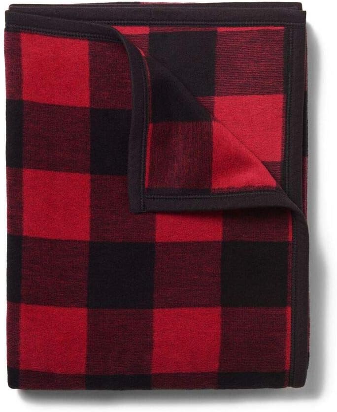 ChappyWrap Buffalo Check Plaid Red/Black, 60” x 80” Throw