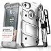 ZIZO Bolt Series iPhone 8 Case Military Grade Drop Tested with Tempered Glass Screen Protector, Holster iPhone 7 case White Gray