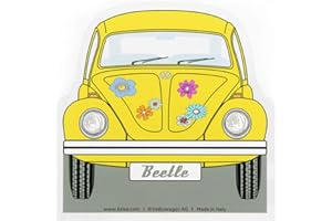 BRISA VW Collection - Volkswagen Polycarbonate Ice Scraper Windshield Scraper Snow Remover Winter Car Accessory in Beetle Design (Front/Yellow)