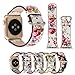 Pantheon Compatible with Apple Watch Band 42mm 44mm for Women - Floral Leather Compatible iWatch Bands/Strap for Series 4 3 2 1