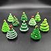 EMiEN 10 Pieces Christmas Trees Miniature Ornament Kits Set for DIY Fairy Garden Dollhouse Decoration,5 Different Design, 2 Colors for Each Design,Christmas Tree