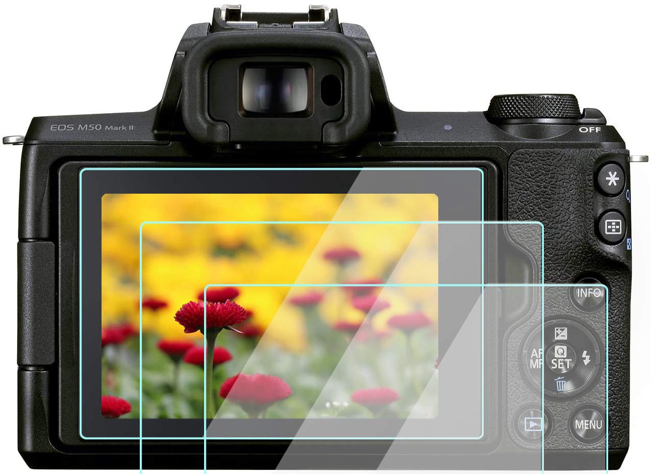 M50ii Screen Protector for Canon EOS M50ii M50 EOSRP Camera, KOMET 9H Tempered Glass Anti-Bubble Anti-scratch Anti-fingerprint [3-Pack]