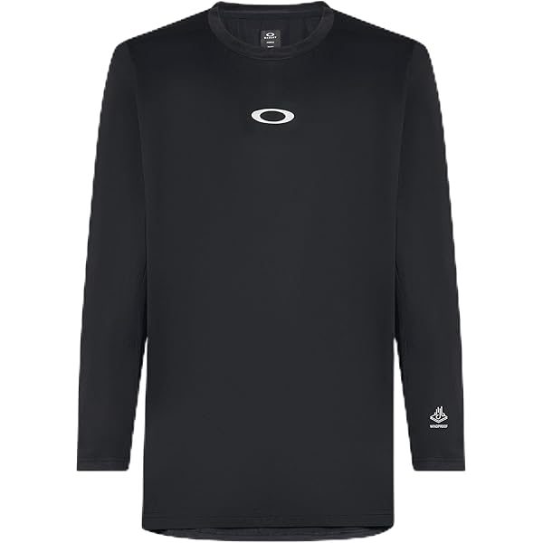 Oakley Mens Clima Thermal Long Sleeve Jersey, Blackout, X-Small