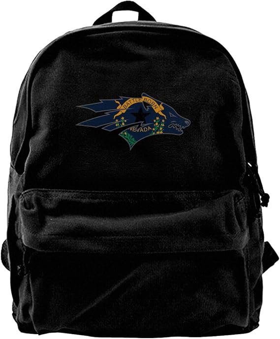 Nevada Wolf Pack Battle Born Die Cut Canvas Backpack School