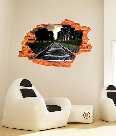 Buy Impression Wall Decor Railway Track Wall Sticker Online At Low