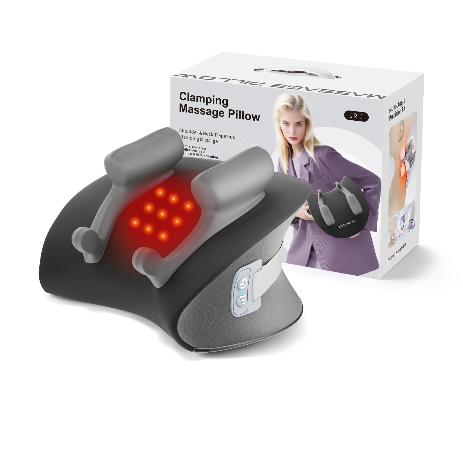 Photo 1 of *USED*
CRECAD Shiatsu Neck Massager with Heat, Electric Deep Tissue Kneading Massage Pillow with 10-Minute Timer for Full Body Muscle Pain Relief, Cordless Portable Cervical Traction Device (Black)