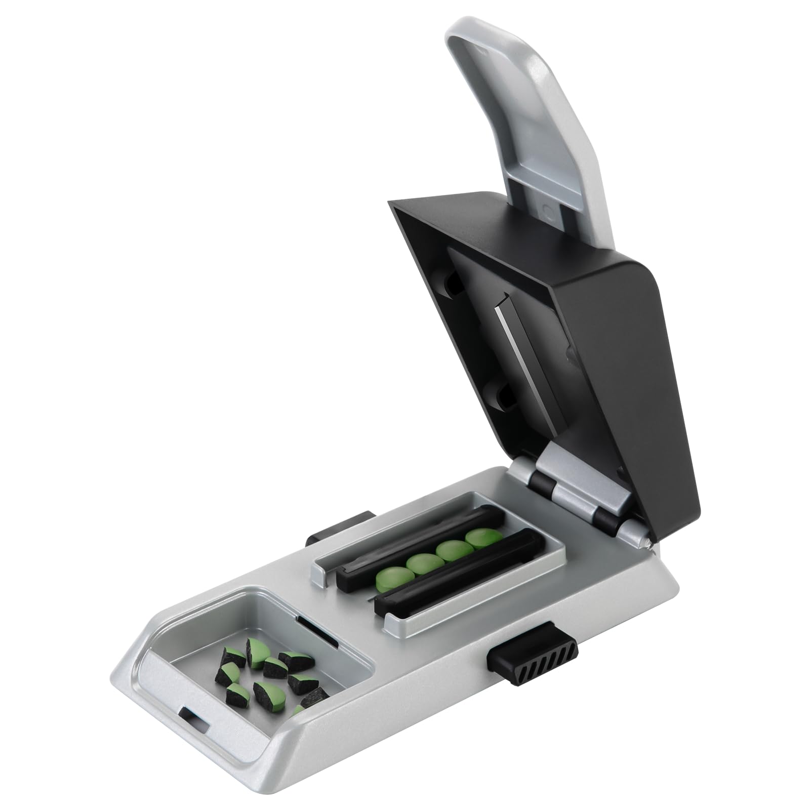 Photo 1 of 2025Auto Centering Pill Cutter Device, Pill Splitter Made of Aviation Aluminum Alloy with 402 Stainless Blade, Anti Cut Design,Ergonomic Operation Control,Designed in The USA (Silver)