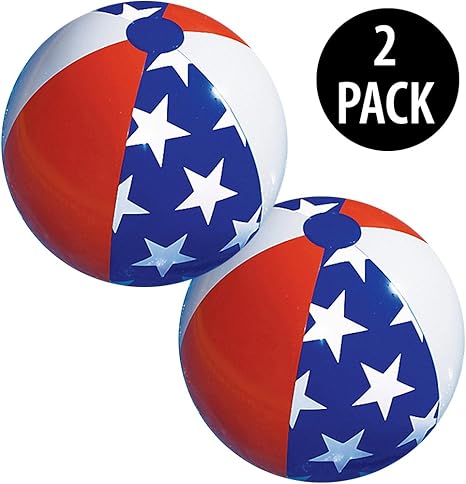 Amazon Com American Patriotic Beach Ball Set Of 2 4th Of July