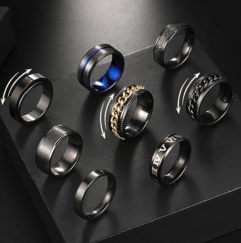 HOT Stainless Steel Best Fidget Rings Stainless Steel Fidget Rings