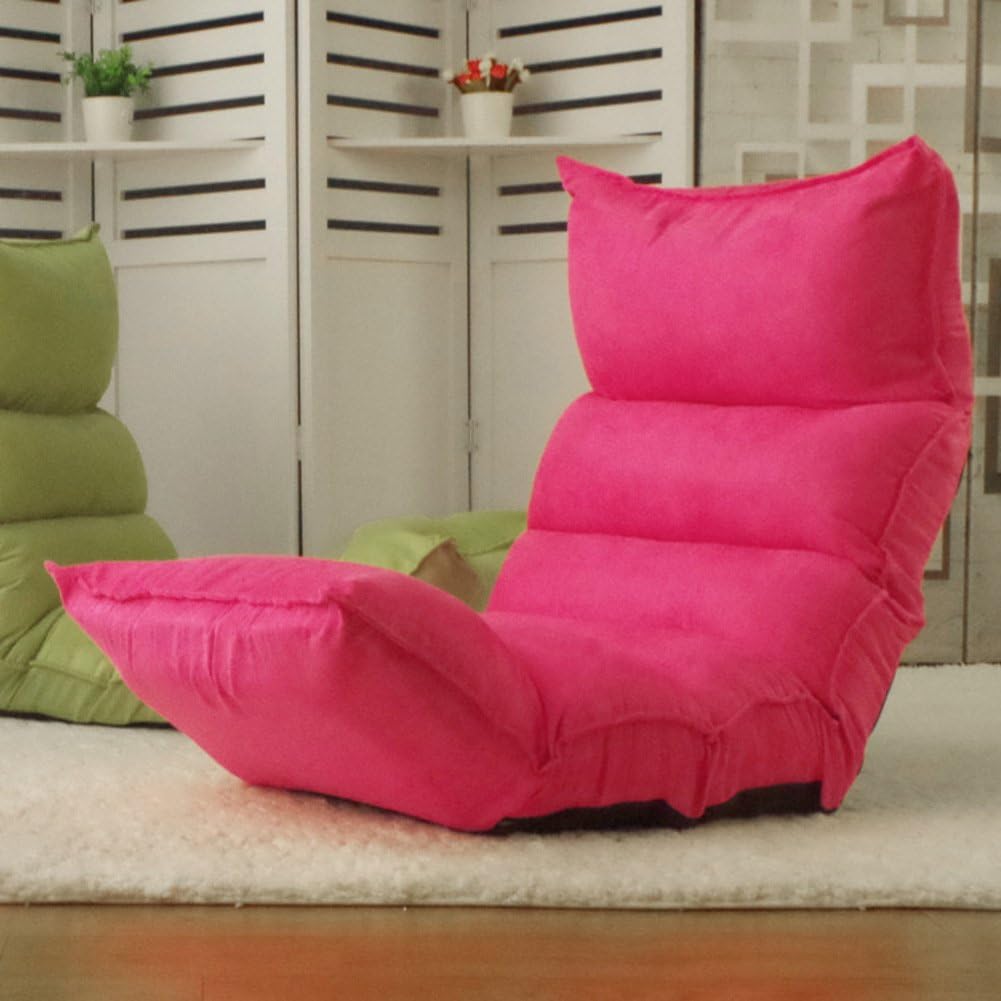 Private home textiles Multifunction Floor chair,Tatami mats Lounge chair,Folding sofa Couch-beds Removable Lounge chair Deck chair Floating window-Rose