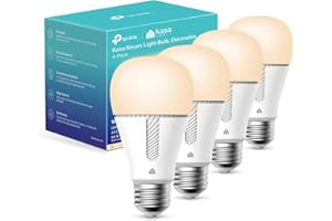 Kasa Smart Light Bulbs That Works with Alexa and Google Home, Dimmable Smart LED Bulb, A19, 9W, 800Lumens, Soft White(2700K),