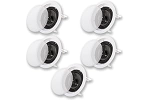 ACOUSTIC AUDIO BY GOLDWOOD Acoustic Audio CS-IC63 in Ceiling 6.5" Home Theater 5 Speaker Set 3 Way 1500 Watt CS-IC63-5S