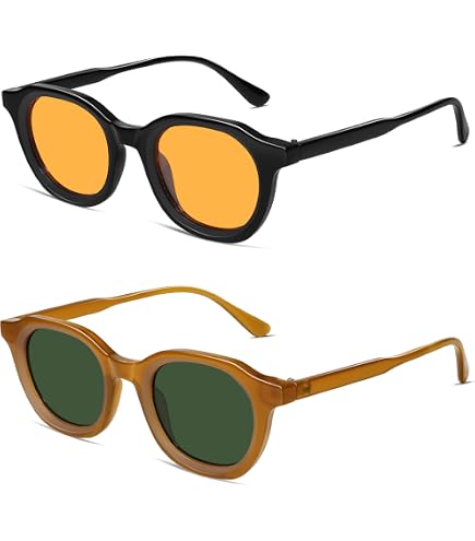 Amazon.com: Retro Round Oval Sunglasses For Men Women Trendy  display picture 1