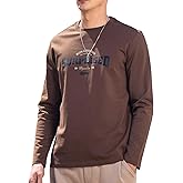 ZVX Heavy-Duty Pure Cotton Casual Long Sleeved T-Shirt for Men's Autumn Fashion Brand Contrasting Color T-Shirt
