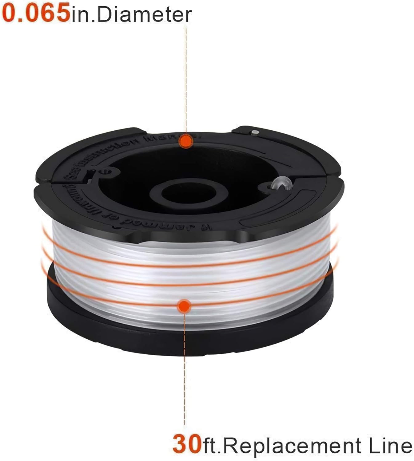 Eventronic Line String Trimmer Replacement Spool, 30ft 0.065" Autofeed Replacement Spools for Black+Decker String Trimmers (12-Line Spool + 1 Cap+1 Spring) : Garden & Outdoor