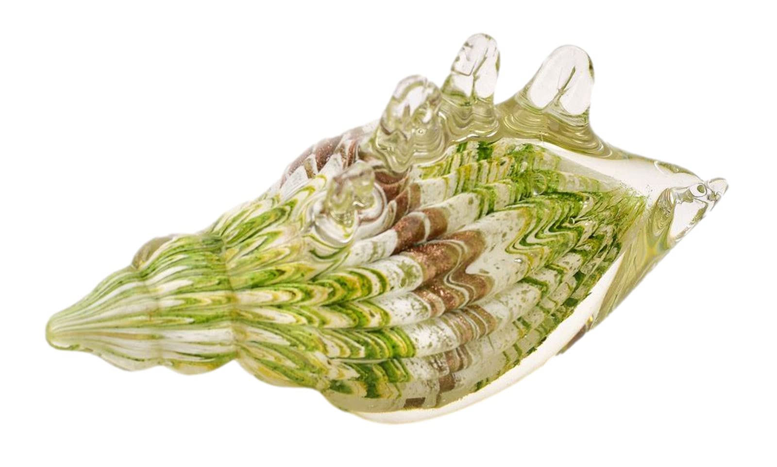 Objets D'art Widdop Juliana Glass Green Sea Shell Paperweight/Bathroom Ornament For The Home 69242