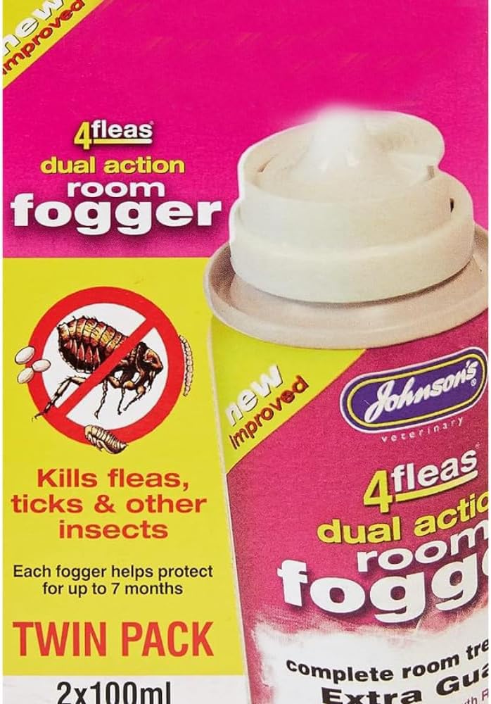 Johnsons Vet 4 Fleas Room Fogger Spray Twin Pack 100 ml, 2 count (Pack of 1)