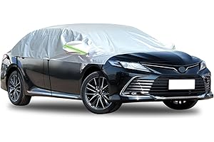 Hrozny Car Snow Cover - Half Sedan Waterproof All Weather Winter Windshield Cover for Ice and Snow, Frost Guard Universal Fit for Most Cars