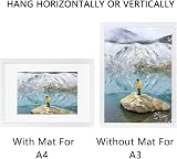 Scholar Tree White Wooden Picture Frame A3 Set of 3 with Mat view 5