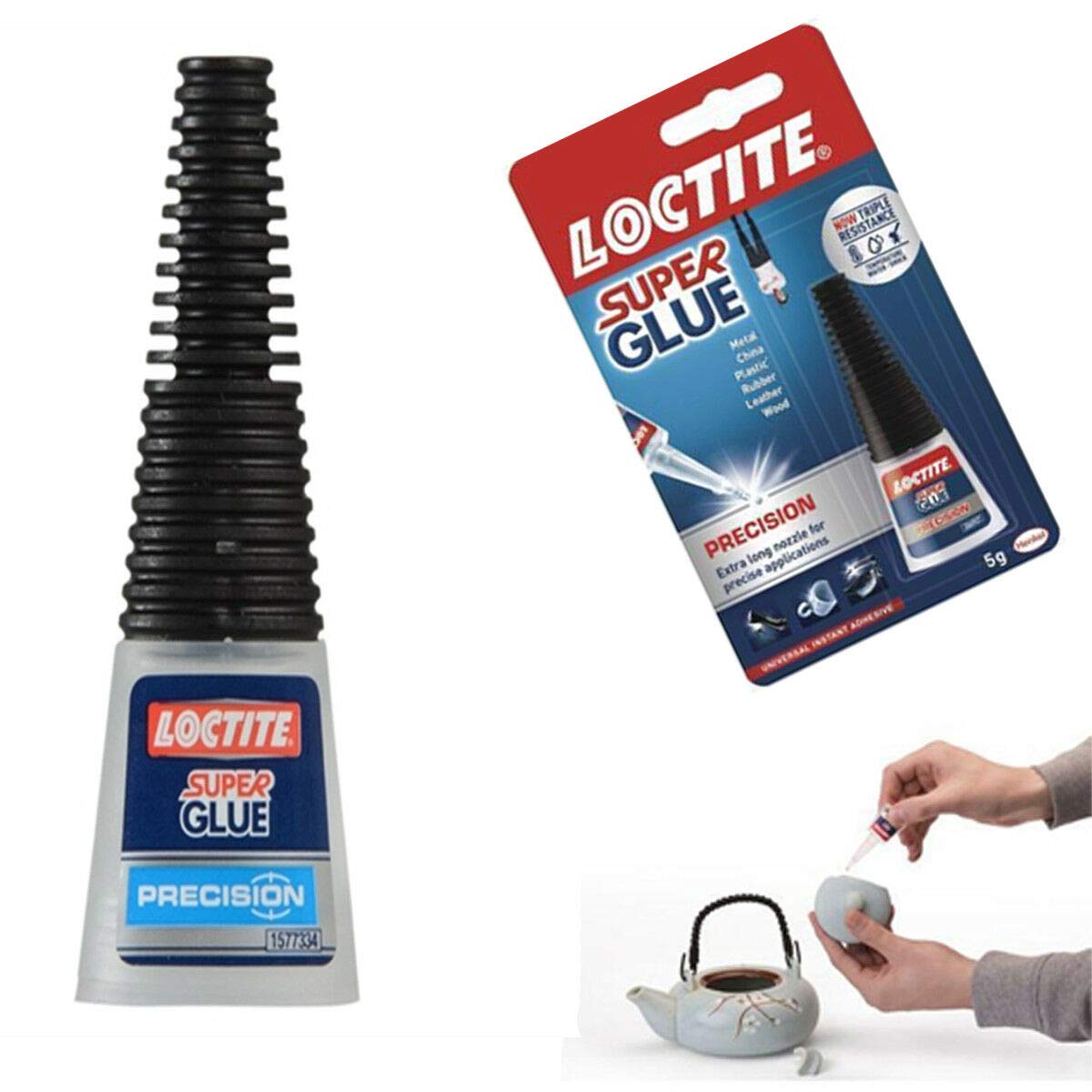 2 x Super Glue Adhesive Loctite All Purpose Water Resistant Wood Metal Plastic Repair Superglue Extra Nozzle 5G