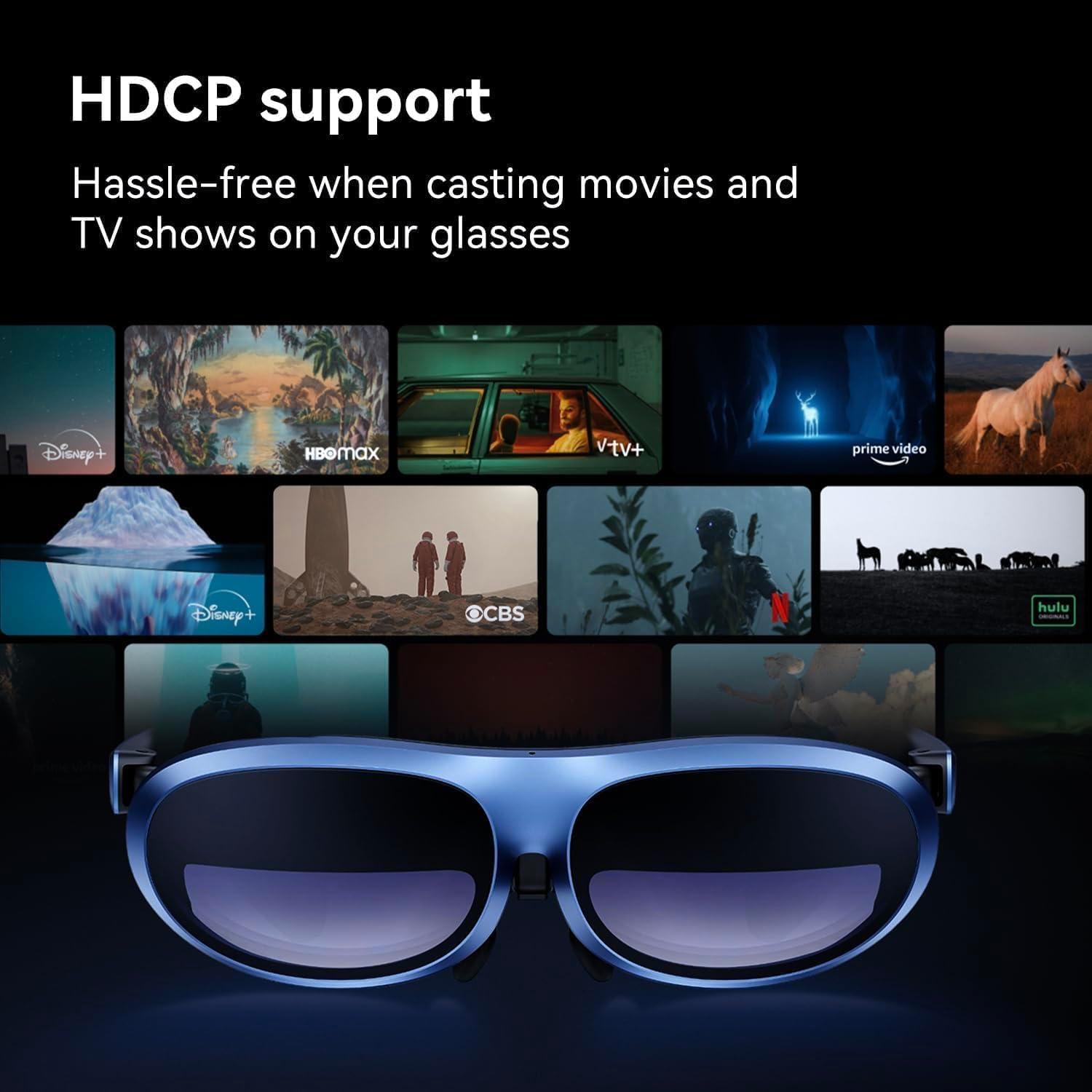 Rokid Max AR Glasses and HDMI, Augmented Reality Glasses Wearable Headsets Smart Glasses for Video Display, Myopia Friendly Portable Massive 1080P Screen,Watch on iOS/Android/PC/Tablets/Game Consoles