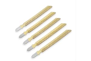 SHDIATOOL 4 -Inch Diamond Jig Saw Blades for Tile Ceramic Brick Porcelain Marble with T-Shank 46 Grit 5-Piece