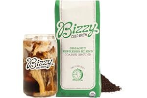 Bizzy Organic Cold Brew Coffee (1 Pound (Pack of 1), Espresso Blend)